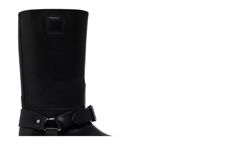 Burberry Wmns Leather Saddle Low Boot 'Black'