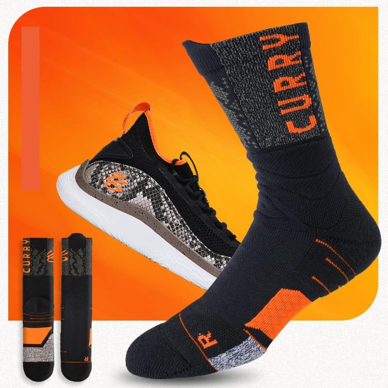 Спортивные носки Ehot Curry Orange-Black Quarter Socks