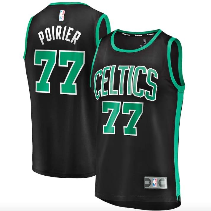 Баскетбольная джерси Boston Celtics #77 Vincent Poirier Fast Break Player Statement Black Jersey