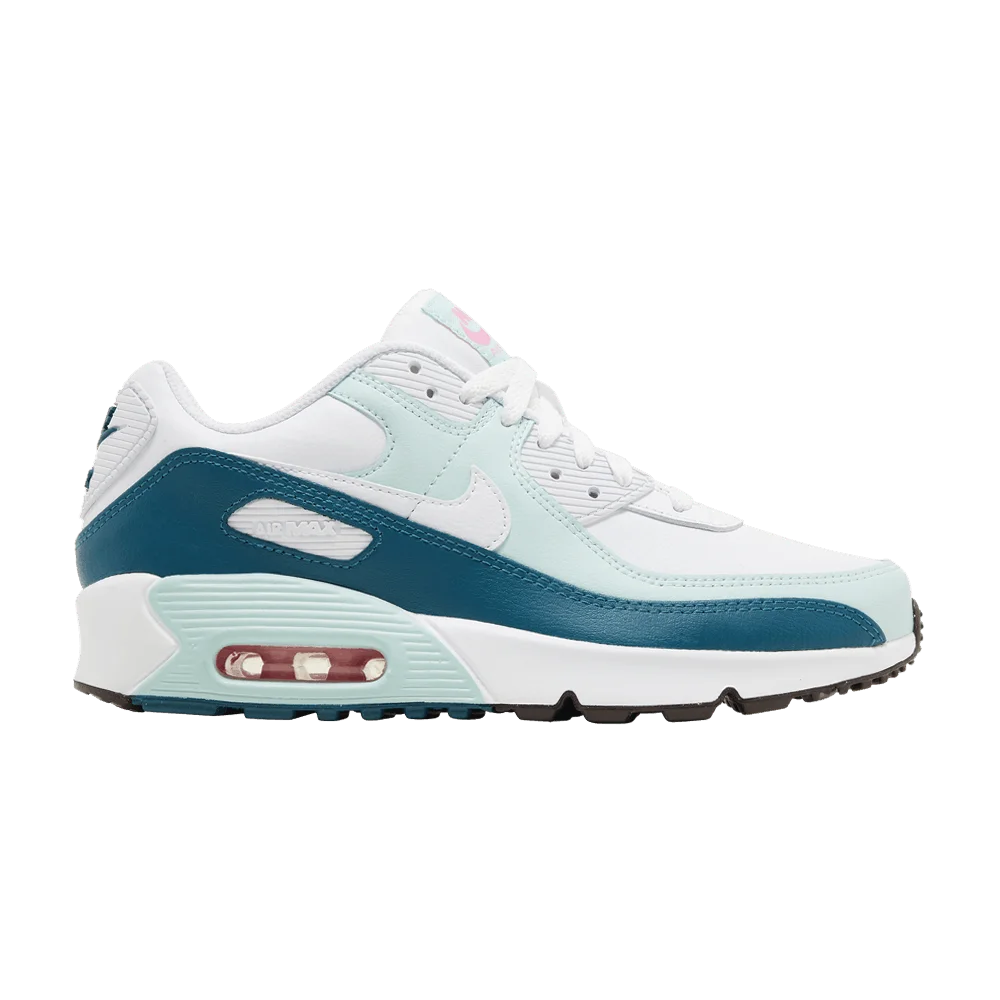 Krossovki-Nike-Air-Max-90-Leather-GS-White-Jade-Ice