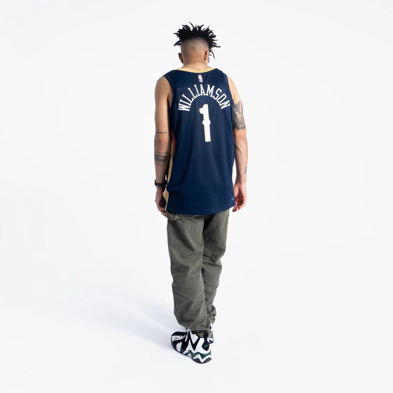 Баскетбольная джерси 2023-24 New Orleans Pelicans Zion Williamson #1 Swingman Icon Edition Navy Jersey