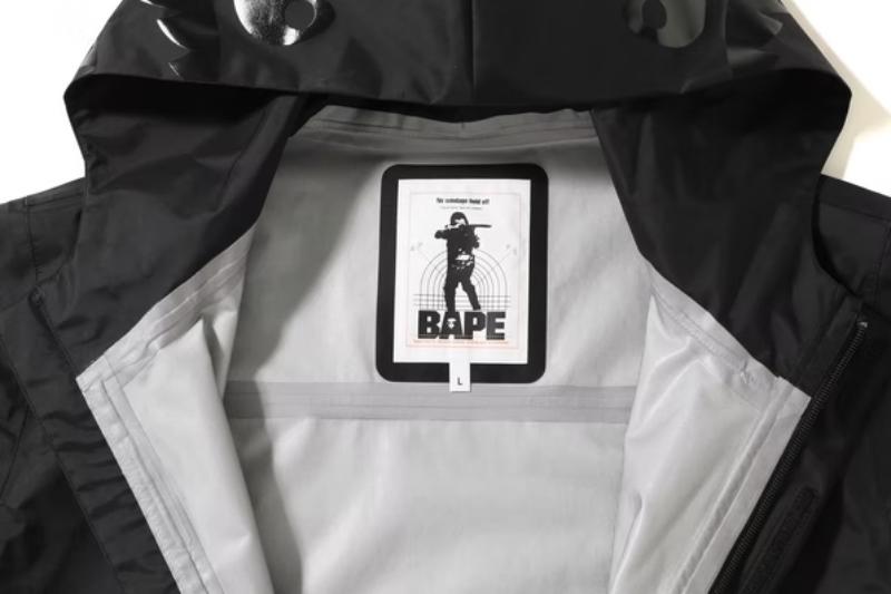 Куртка с капюшоном BAPE 3 Layer Shark Hoodie Jacket Black