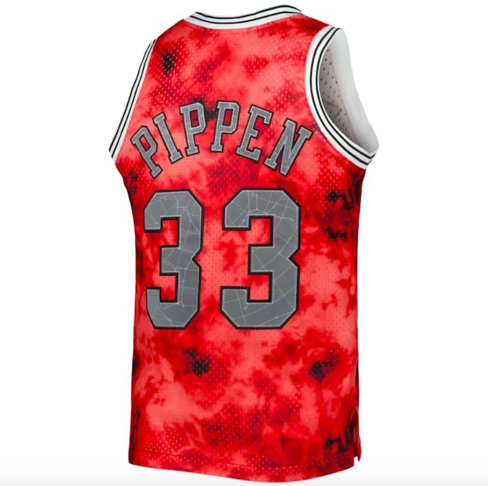 Баскетбольная джерси 1997-98 Chicago Bulls #33 Scottie Pippen Mitchell & Ness Galaxy Red Jersey
