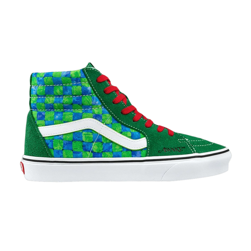 Кроссовки Vans Awake NY x Sk8-Hi 'Green Checkerboard'
