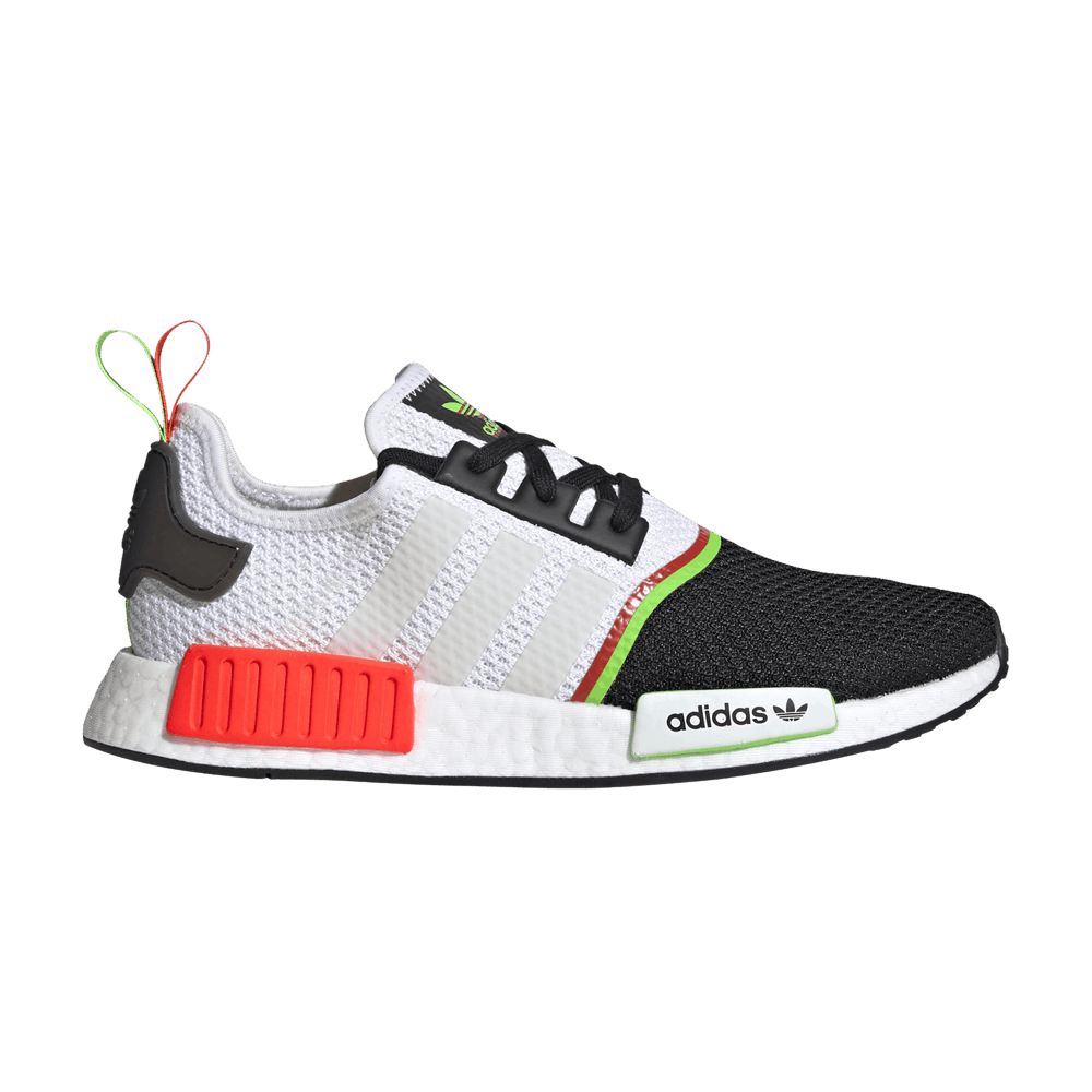 Кроссовки Adidas NMD_R1 'White Solar Green'