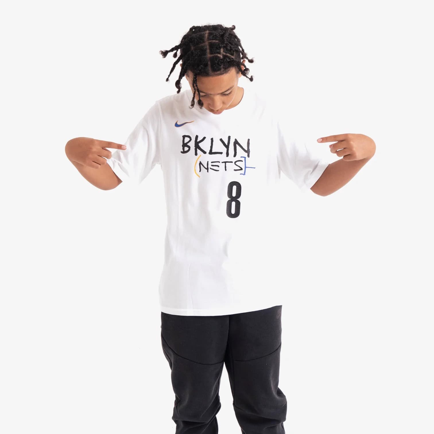 Баскетбольная футболка Nike Patty Mills Brooklyn Nets 2023 City Edition NBA Youth T-Shirt