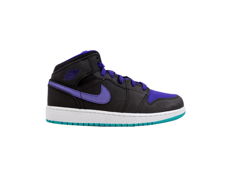 Кроссовки Air Jordan 1 Mid GS Black Grape Ice