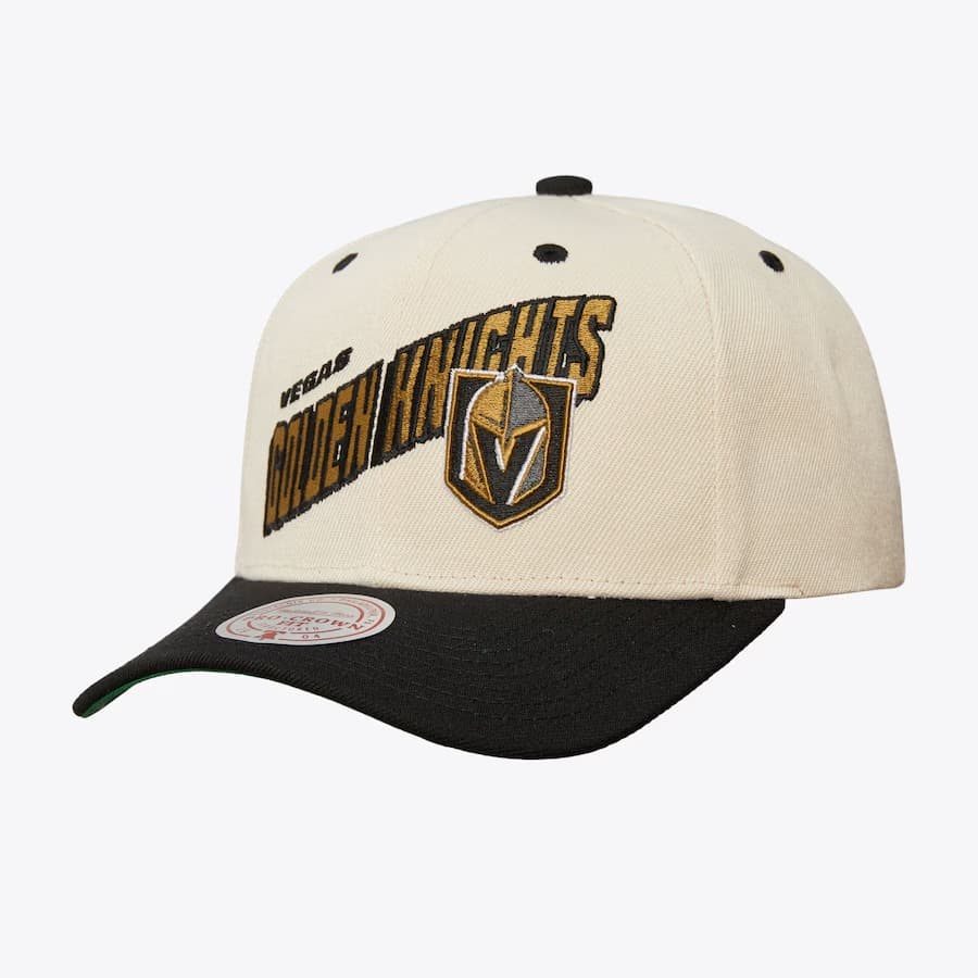 Бейсболка Mitchell & Ness Cream Vegas Golden Knights Retro Type Pro Snapback Hat