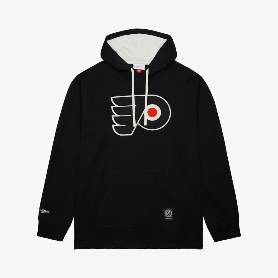 Худи Mitchell & Ness Black Philadelphia Flyers Thermal Lightweight Pullover Hoodie