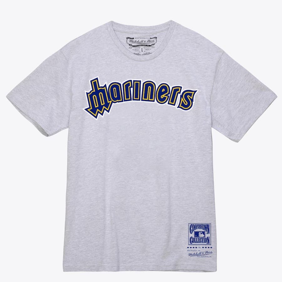 Футболка Mitchell & Ness Gray Seattle Mariners Wordmark T-Shirt