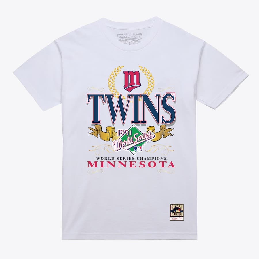 Футболка Mitchell & Ness White Minnesota Twins Pennant Chase T-Shirt