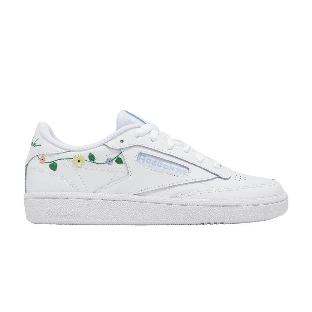 Кроссовки Reebok Wmns Club C 85 'Embroidered Floral - White Pale Blue'