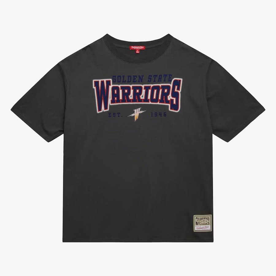 Футболка Mitchell & Ness Women's Gray Golden State Warriors Logo Boyfriend T-Shirt