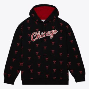 Mitchell-Ness-Black-Chicago-Bulls-Allover-Print-Fleece-Pullover-Hoodie-300x300