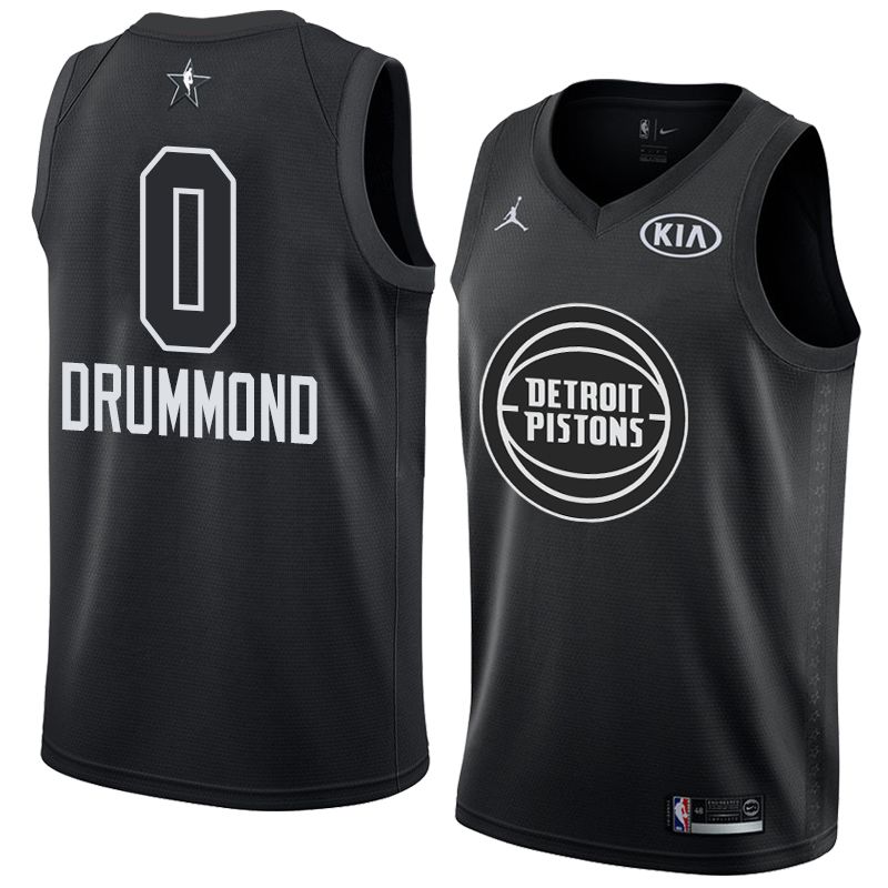 Баскетбольная джерси 2018 All-Star Pistons Andre Drummond #0 Black Swingman Jersey