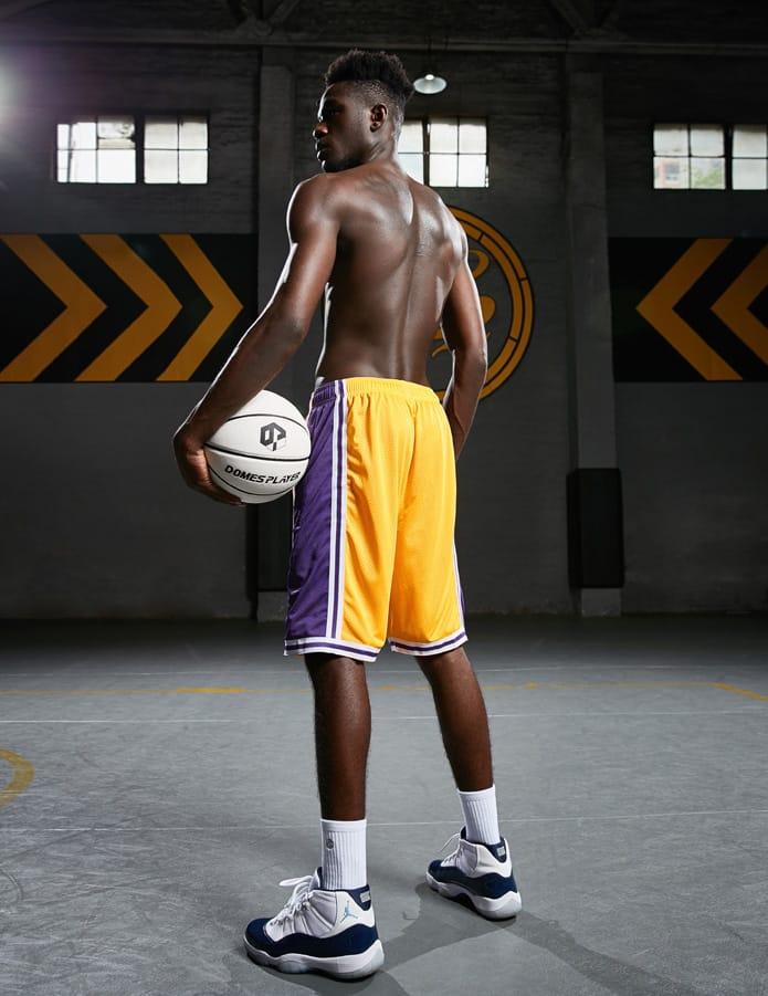 Баскетбольные шорты Ehot Lakers Stripe Yellow Shorts