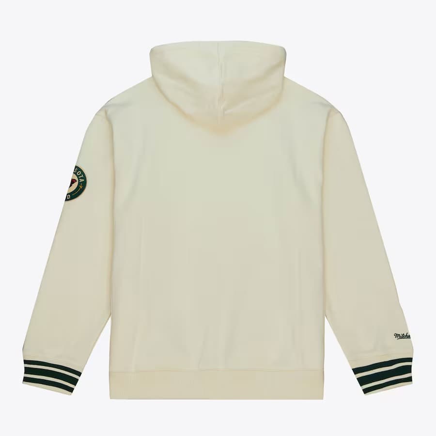 Худи Mitchell & Ness Cream Minnesota Wild Chainstitch Heavyweight Pullover Hoodie