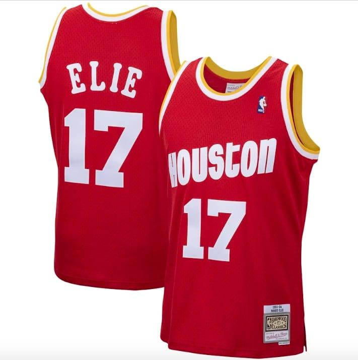 Баскетбольная джерси 1993-94 Houston Rockets #17 Mario Elie Mitchell & Ness Red Jersey