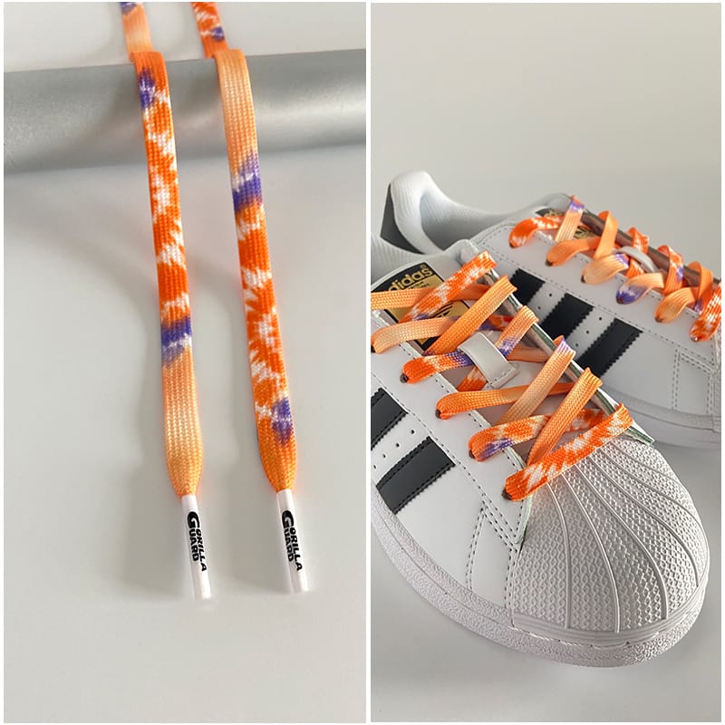 Шнурки Gorilla Guard Adidas Orange-Purple Tie-Dye Laces