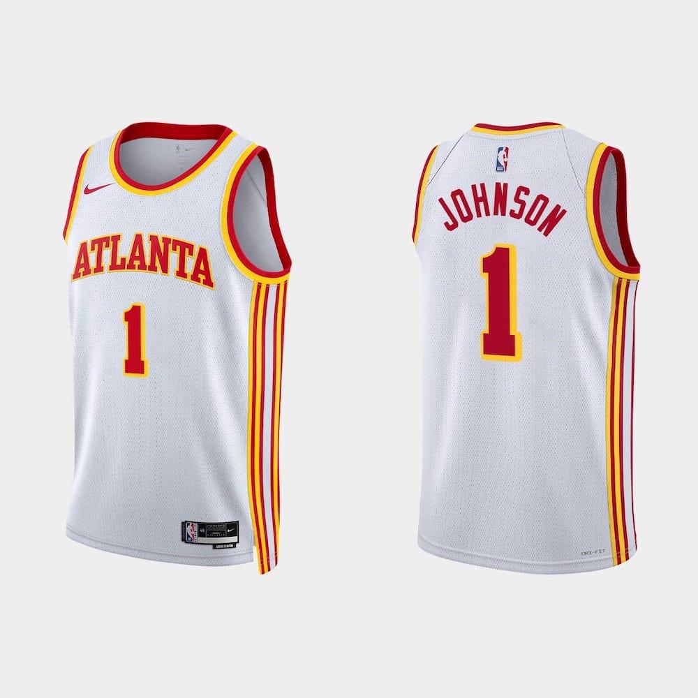 Баскетбольная джерси 2022-23 Atlanta Hawks #1 Jalen Johnson Association White Jersey