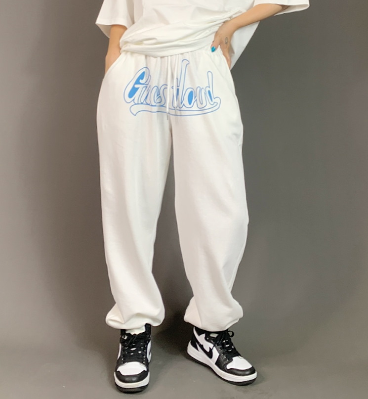 Спортивные брюки 2021 Ghostland Hip-hop Style Sweatpants White