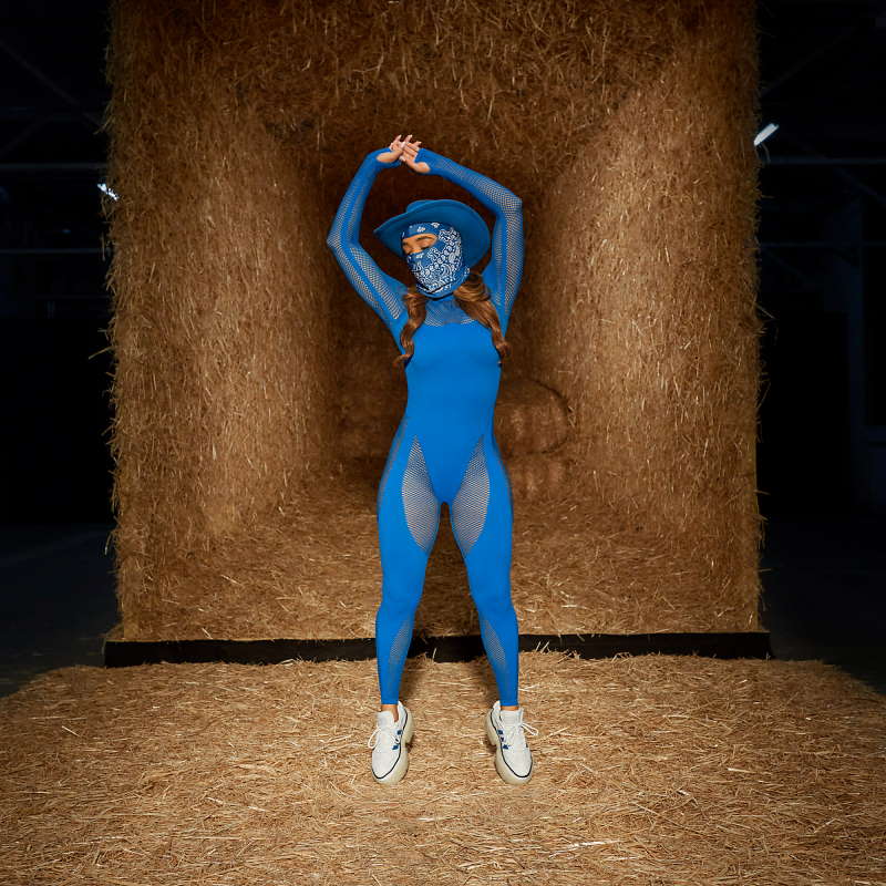 Комбинезон adidas Ivy Park Mesh Catsuit Glory Blue