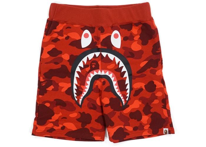 Спортивные шорты BAPE Color Camo Shark Sweatshorts Red