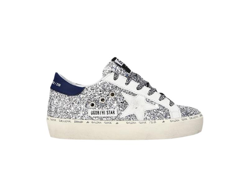 Кроссовки Golden Goose Wmns Hi Star Silver Glitter Blue
