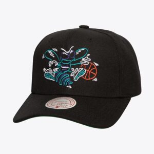 Mitchell-Ness-Black-Charlotte-Hornets-Hardwood-Classics-Neon-Logo-Pro-Crown-Snapback-Hat-300x300