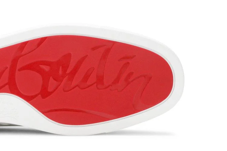 Кроссовки Christian Louboutin Louis Junior Spikes Flat Calf 'White'