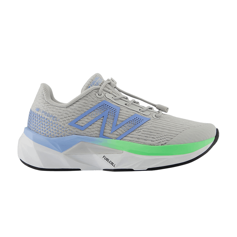 Кроссовки New Balance FuelCell Propel v5 Bungee Lace Little Kid 'Grey Matter Electric Sky Jade'