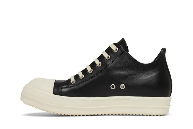 Кроссовки Rick Owens Strobe Leather Low 'Black Milk'