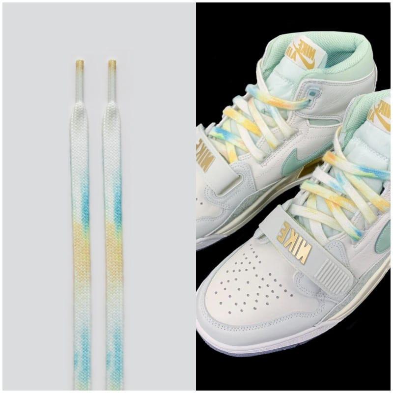 Шнурки Gorilla Guard Air Jordan Yellow-Blue Tie-Dye Laces