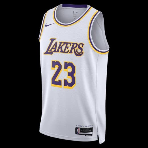 Баскетбольная джерси 2023-24 Los Angeles Lakers LeBron James #23 Swingman Association Edition White Jersey