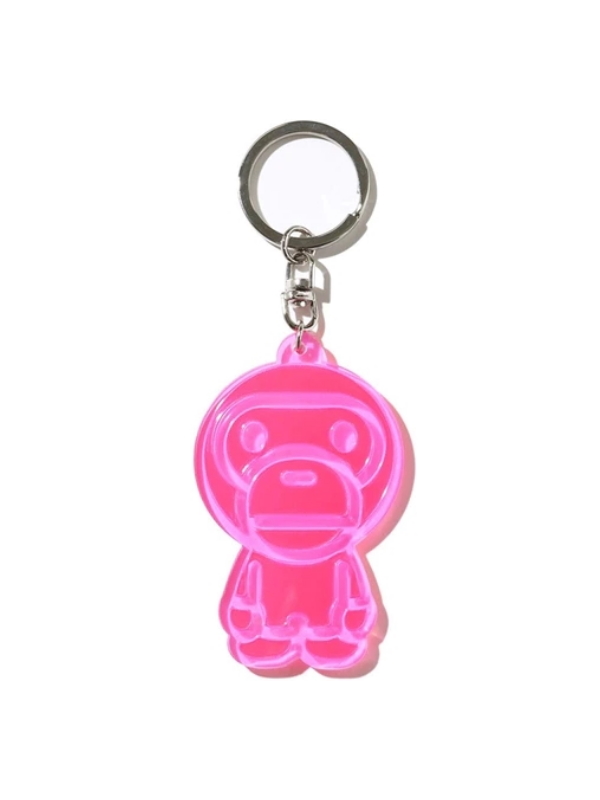 BAPE-Baby-Milo-Reflective-Keychain-Pink-1