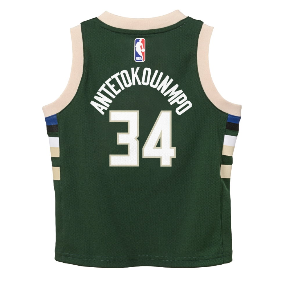 Баскетбольная джерси Nike Giannis Antetokounmpo Milwaukee Bucks 2021 Icon Edition Toddler NBA Jersey