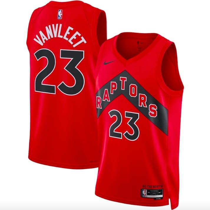 Баскетбольная джерси 2022-23 Toronto Raptors #23 Fred VanVleet Swingman Icon Red Jersey