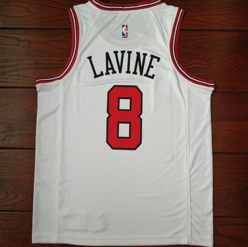 Баскетбольная джерси 2017-18 Zach LaVine Chicago Bulls #8 Association White