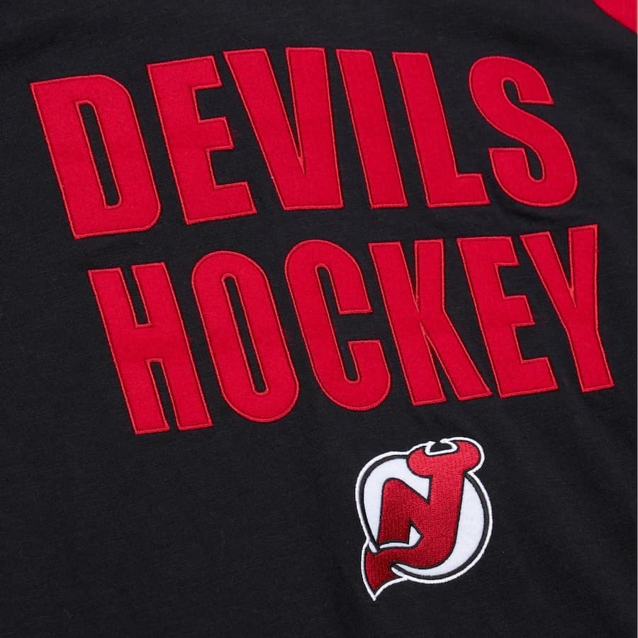 Лонгслив Mitchell & Ness Black New Jersey Devils Legendary Slub Long Sleeve T-Shirt