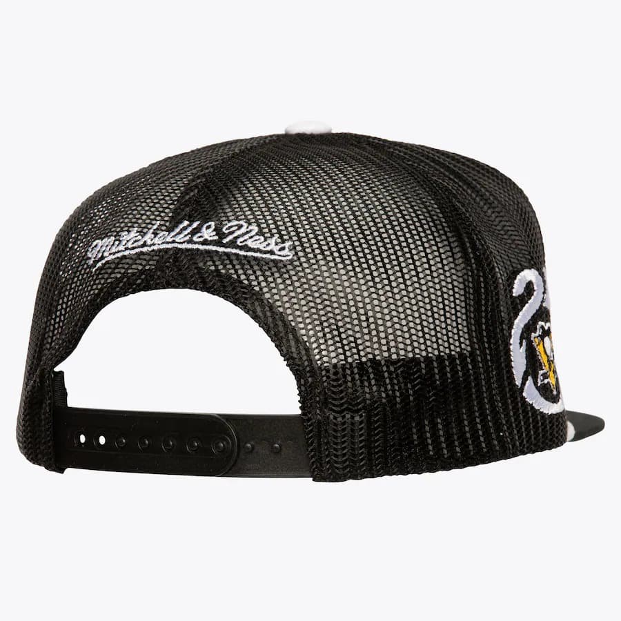 Бейсболка Mitchell & Ness Black Pittsburgh Penguins Roper Trucker Adjustable Hat