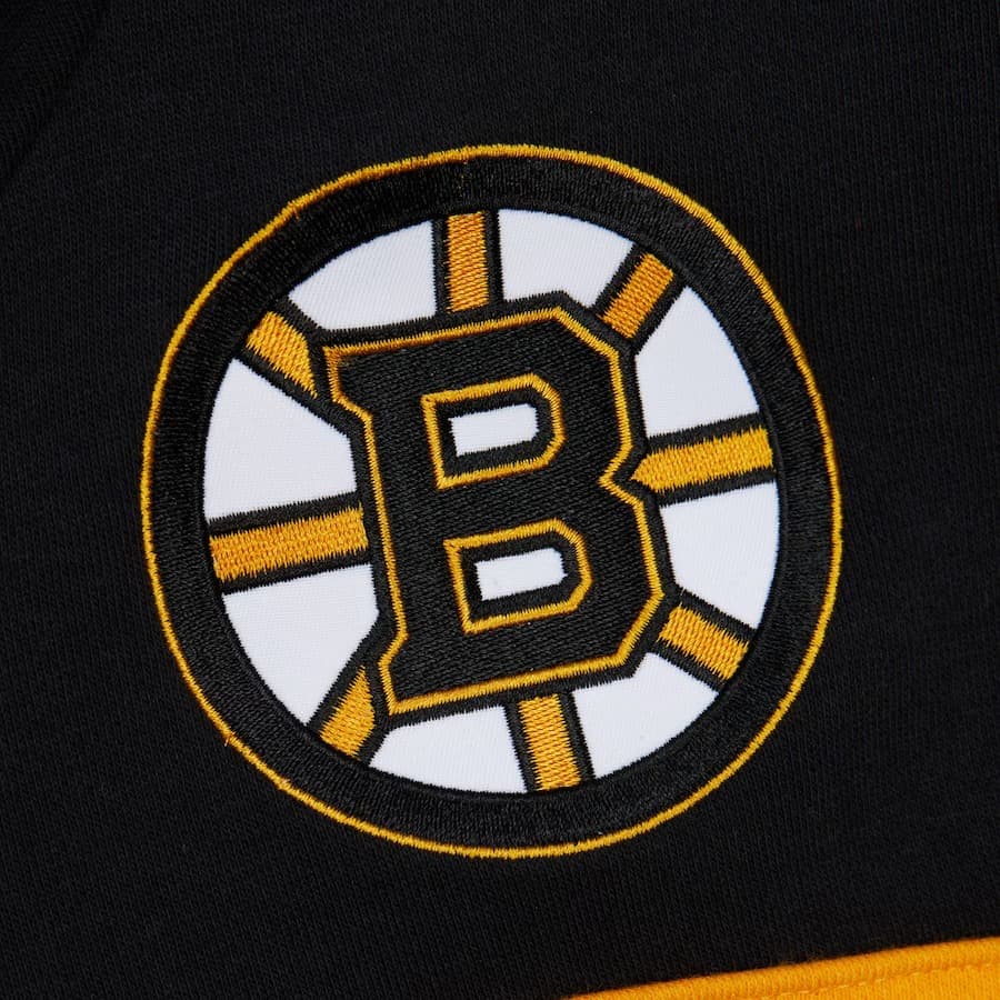 Худи Mitchell & Ness Black Boston Bruins Head Coach Fleece Pullover Hoodie