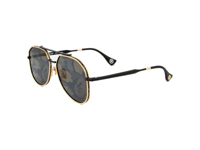 BAPE-5-Sunglasses-Black-Gold
