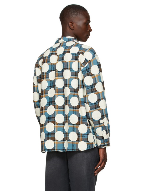Рубашка Awake Polka Dot Flannel Shirt Blue
