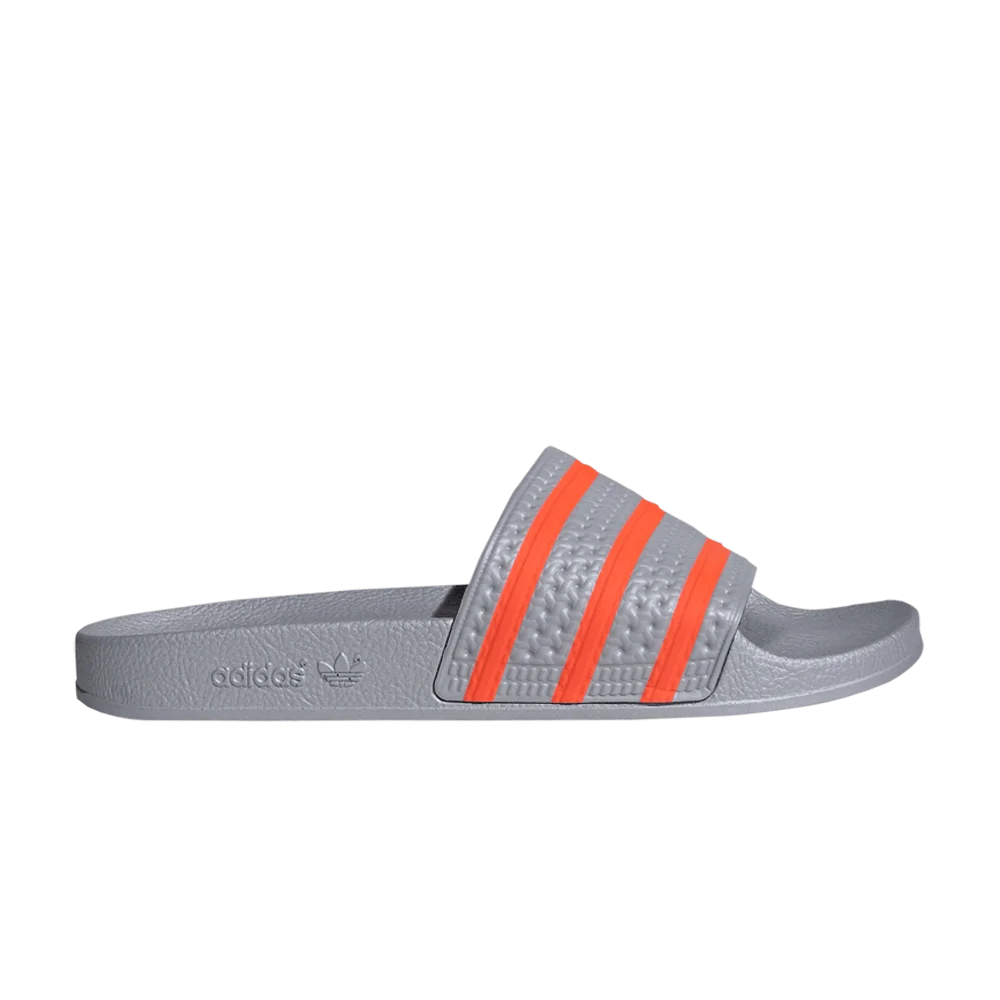 Adidas-Adilette-Slide-Halo-Silver-Solar-Red