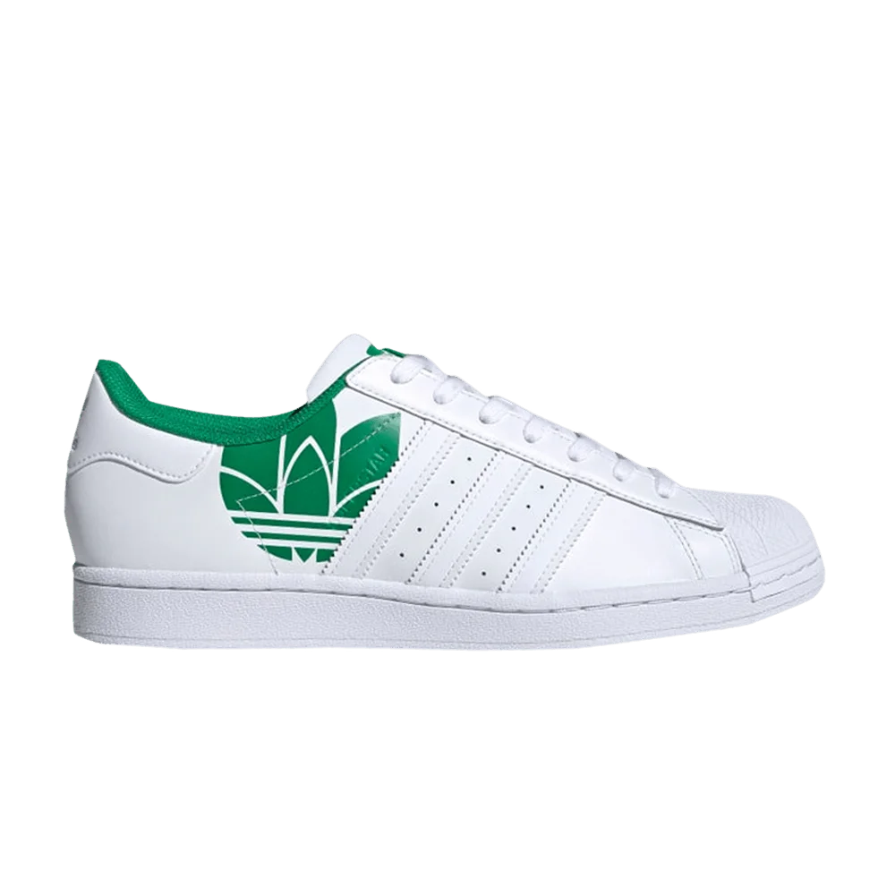Кроссовки Adidas Superstar 'Trefoil Print - White Green'