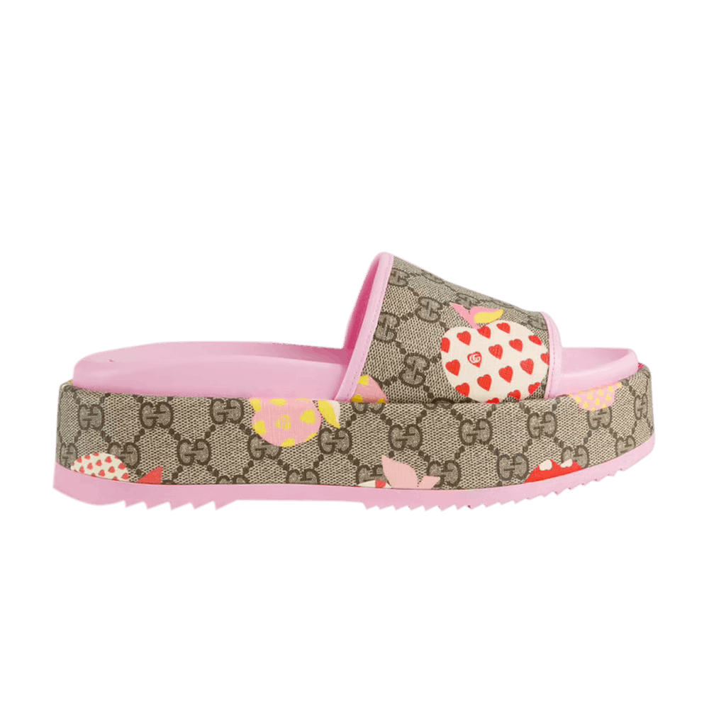 Кроссовки Gucci Wmns Rubber GG Slide 'Les Pommes'