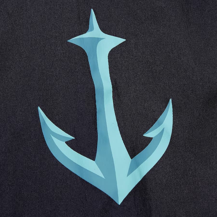 Анорак Mitchell & Ness Deep Sea Blue Seattle Kraken Team OG 2.0 Anorak Quarter-Zip Hoodie Windbreaker Jacket