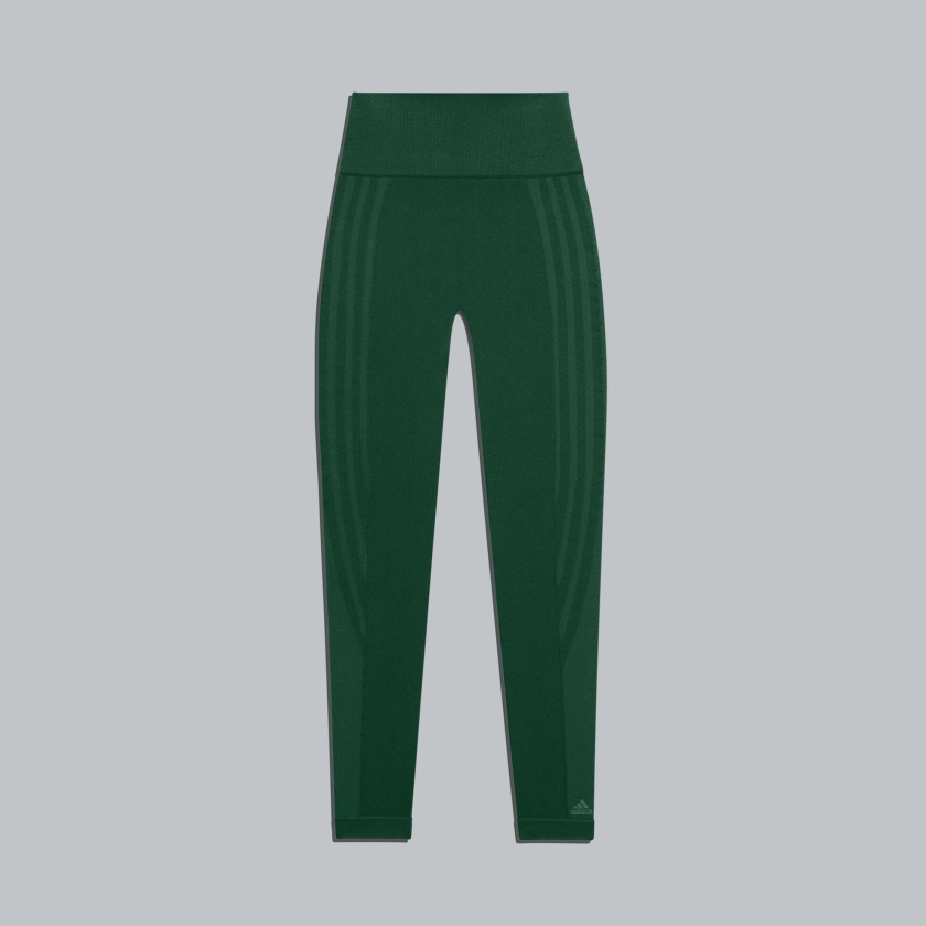 Тайтсы adidas Ivy Park Circular Knit 3-Stripes Tights Dark Green