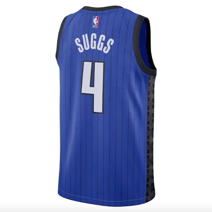 Баскетбольная джерси 2022-23 Orlando Magic #4 Jalen Suggs Swingman Statement Blue Jersey