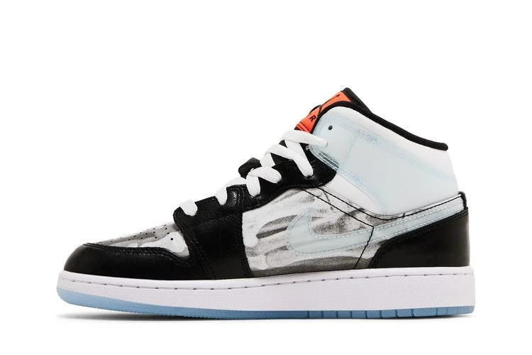 Кроссовки Air Jordan 1 Mid SS GS 'X-Ray'